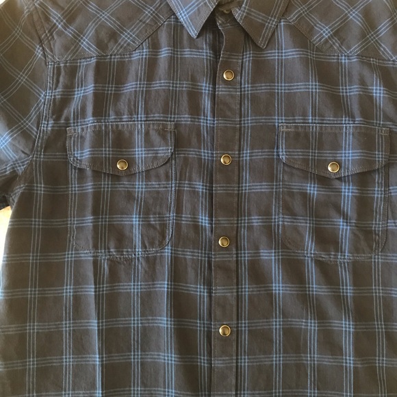 Lucky Brand button down short sleeve with snaps - Picture 10 of 13